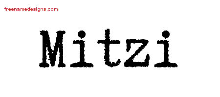 Mitzi Typewriter Name Tattoo Designs