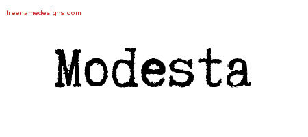 Modesta Typewriter Name Tattoo Designs