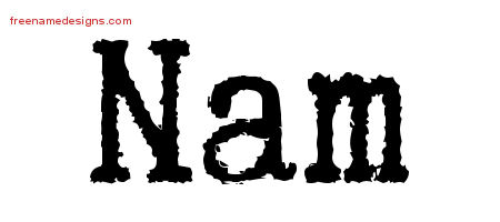 Nam Typewriter Name Tattoo Designs