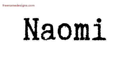Naomi Typewriter Name Tattoo Designs