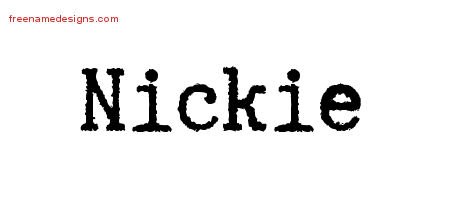 Nickie Typewriter Name Tattoo Designs
