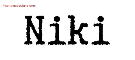 Niki Typewriter Name Tattoo Designs