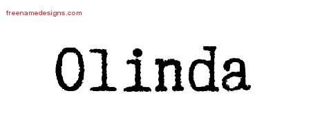 Olinda Typewriter Name Tattoo Designs