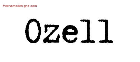 Ozell Typewriter Name Tattoo Designs