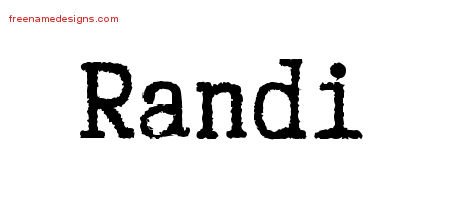 Randi Typewriter Name Tattoo Designs