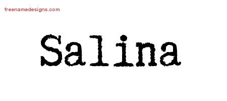 Salina Typewriter Name Tattoo Designs
