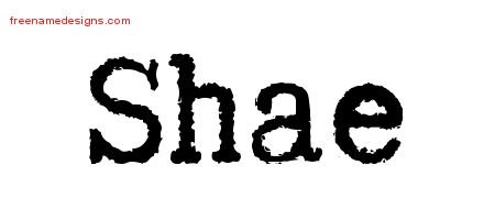 Shae Typewriter Name Tattoo Designs