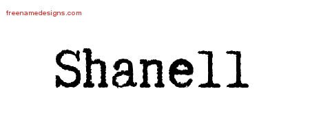 Shanell Typewriter Name Tattoo Designs