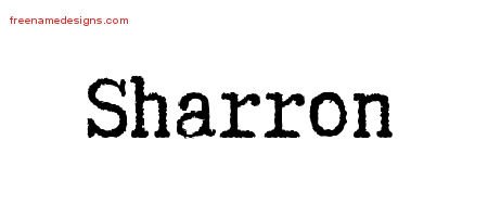 Sharron Typewriter Name Tattoo Designs
