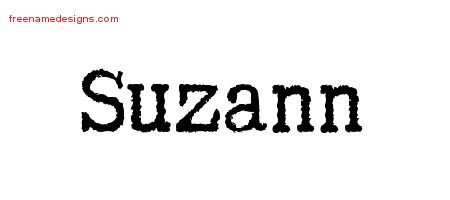 Suzann Typewriter Name Tattoo Designs