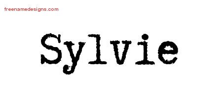 Sylvie Typewriter Name Tattoo Designs