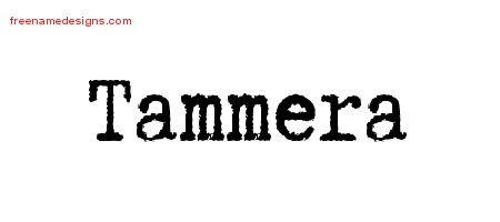 Tammera Typewriter Name Tattoo Designs