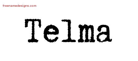 Telma Typewriter Name Tattoo Designs