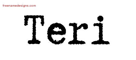 Teri Typewriter Name Tattoo Designs