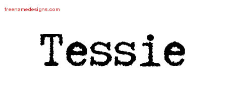 Tessie Typewriter Name Tattoo Designs