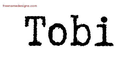 Tobi Typewriter Name Tattoo Designs