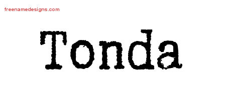 Tonda Typewriter Name Tattoo Designs