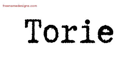 Torie Typewriter Name Tattoo Designs