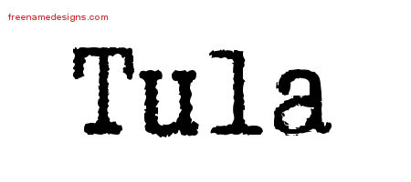 Tula Typewriter Name Tattoo Designs