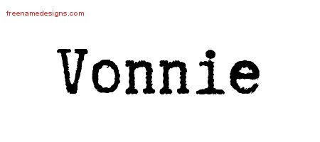 Vonnie Typewriter Name Tattoo Designs