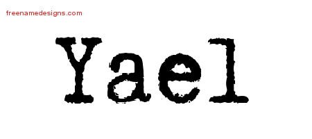 Yael Typewriter Name Tattoo Designs