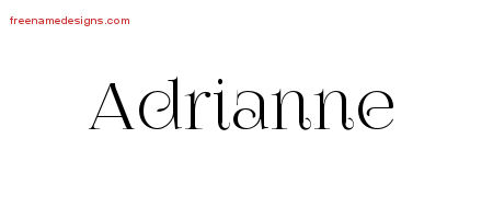 Adrianne Vintage Name Tattoo Designs