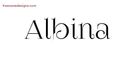 Albina Vintage Name Tattoo Designs