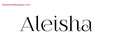 Aleisha Vintage Name Tattoo Designs