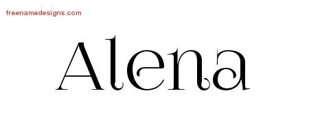 Alena Vintage Name Tattoo Designs