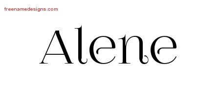 Alene Vintage Name Tattoo Designs