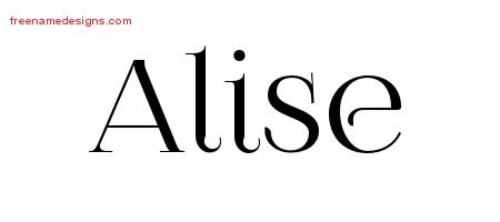 Alise Vintage Name Tattoo Designs