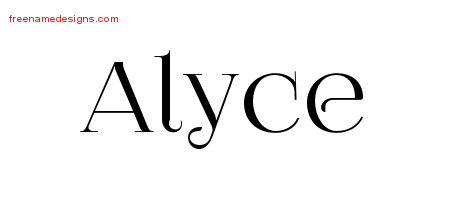 Alyce Vintage Name Tattoo Designs