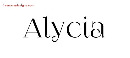Alycia Vintage Name Tattoo Designs