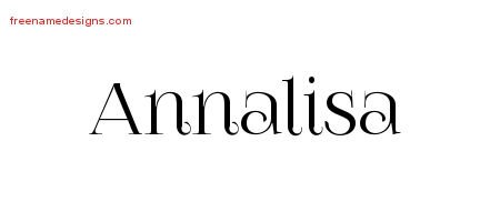 Annalisa Vintage Name Tattoo Designs