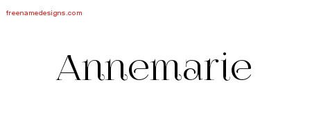 Annemarie Vintage Name Tattoo Designs