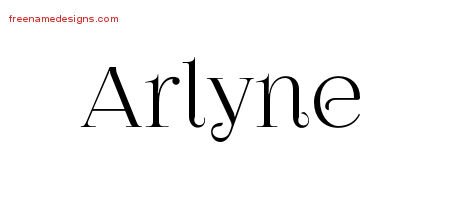 Arlyne Vintage Name Tattoo Designs