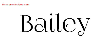 Bailey Vintage Name Tattoo Designs