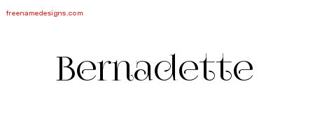 Bernadette Vintage Name Tattoo Designs