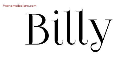 Billy Vintage Name Tattoo Designs