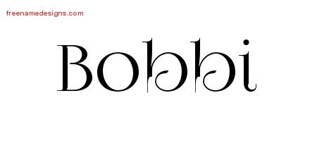 Bobbi Vintage Name Tattoo Designs