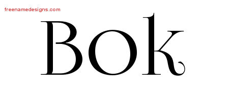Bok Vintage Name Tattoo Designs