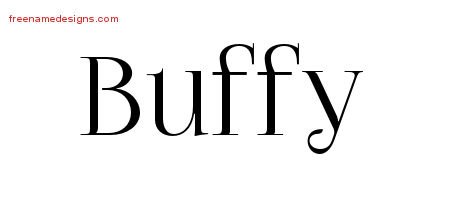 Buffy Vintage Name Tattoo Designs