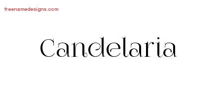 Candelaria Vintage Name Tattoo Designs