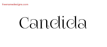 Candida Vintage Name Tattoo Designs