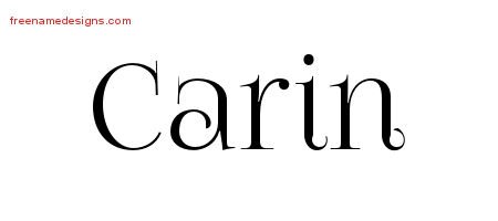 Carin Vintage Name Tattoo Designs
