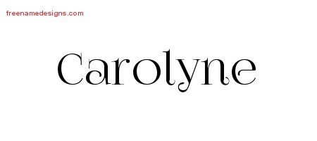 Carolyne Vintage Name Tattoo Designs