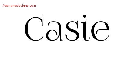 Casie Vintage Name Tattoo Designs