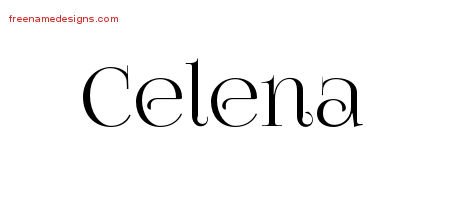 Celena Vintage Name Tattoo Designs