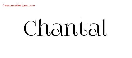 Chantal Vintage Name Tattoo Designs
