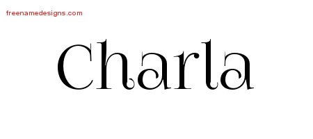 Charla Vintage Name Tattoo Designs